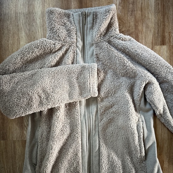The North Face Jacket Women's M Tan Beige Sherpa Fleece Full Zip Up - Picture 1 of 8